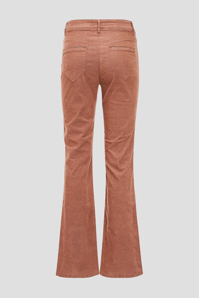 Pantalon bootcut marron femme