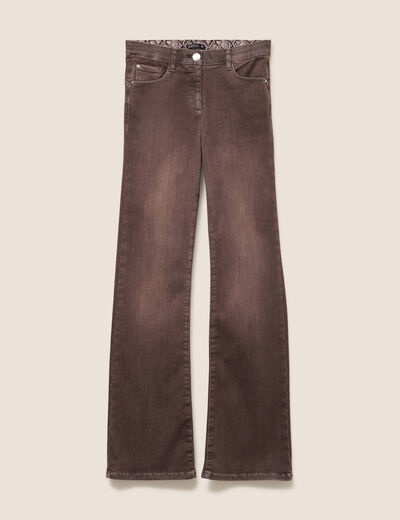 Jean magique L'Unique coupe bootcut marron clair femme
