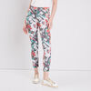 Pantalon leger imprime magique blanc femme
