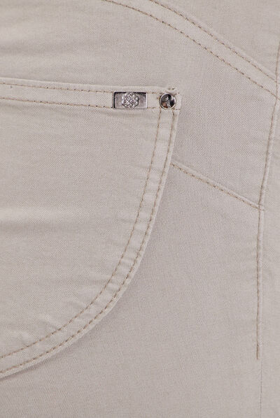 Pantalon léger taille standard 7/8ème vert clair femme