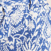 Pantalon ample taille haute bleu femme