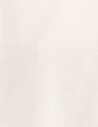 T-shirt manches courtes brodé ecru femme