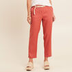 Pantalon flou ceinturé vieux rose femme