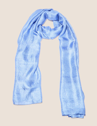 Foulard effet satin bleu ciel femme