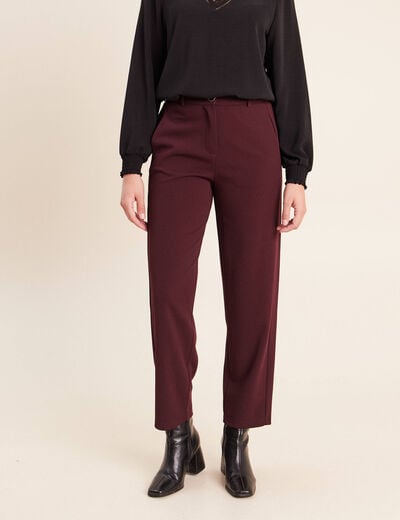 Pantalon bordeaux femme