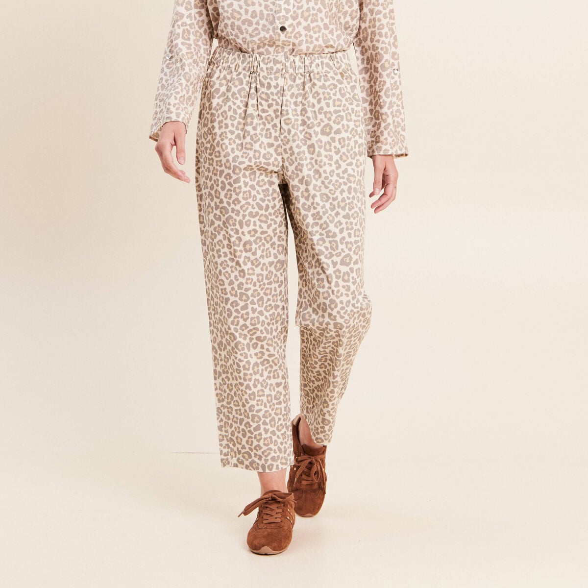 Pantalon mom blanc femme
