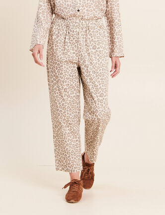 Pantalon mom blanc femme