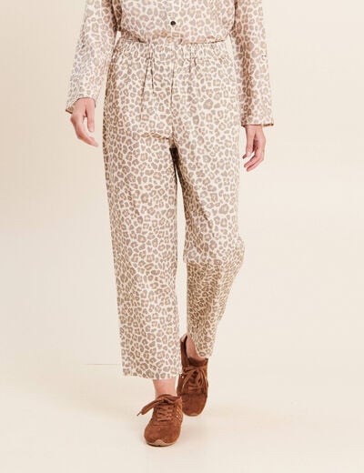 Pantalon mom blanc femme