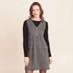 Robe chasuble gris femme