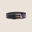 Ceinture clous et oeillets noir femme