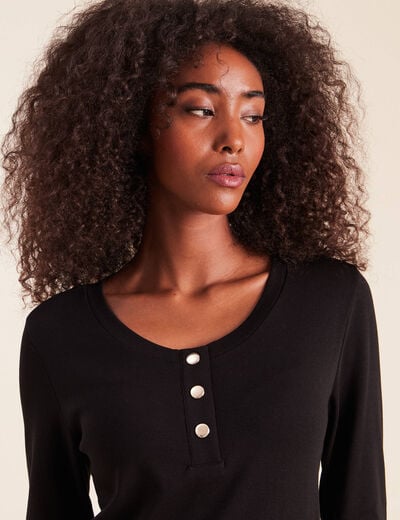 T-shirt manches longues noir femme