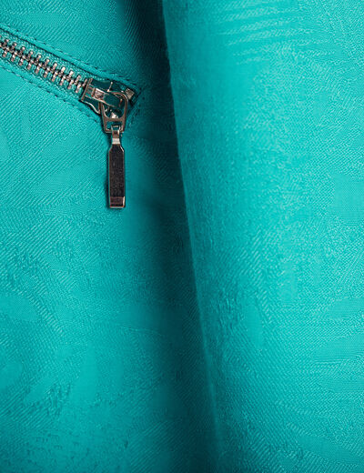 Veste droite fluide vert femme