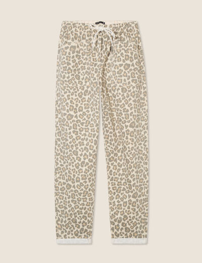 Pantalon paperbag 7/8ème blanc femme