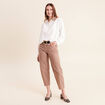 Pantalon magique Le L&eacute;ger coupe barrel taupe femme