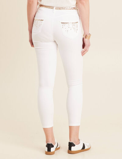 Pantalon magique Le L&eacute;ger coupe ajust&eacute;e blanc femme