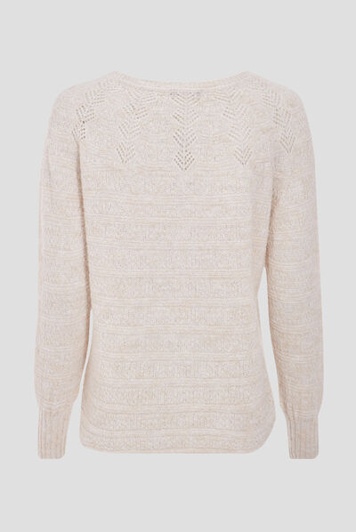 PULL CONFECTIONNÉ EN FRANCE creme femme