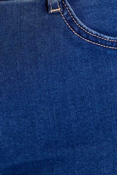 Jean ajusté avec bandes denim stone femme