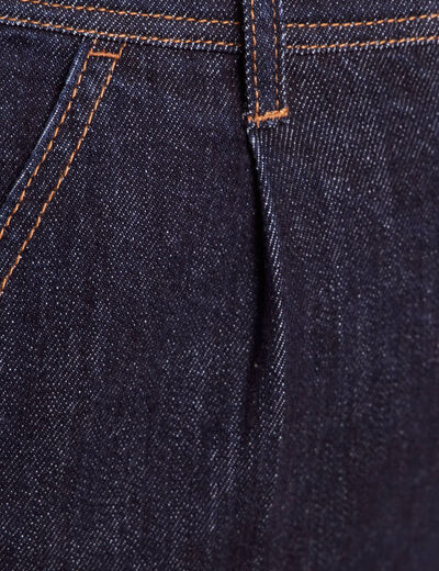 Jean coupe barrel 7/8&egrave;me denim brut femme
