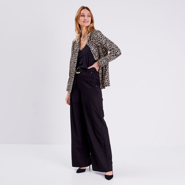 Veste boutonnée beige femme