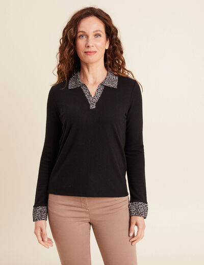 T-shirt manches longues noir femme