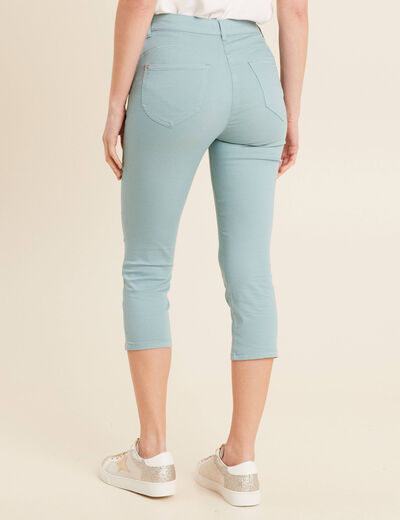 Pantacourt magique Le L&eacute;ger coupe droite bleu canard femme