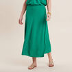 Jupe longue évasée vert émeraude femme