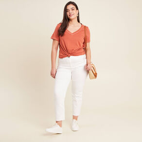 T-shirt manches courtes vieux rose femme