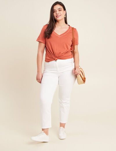 T-shirt manches courtes vieux rose femme