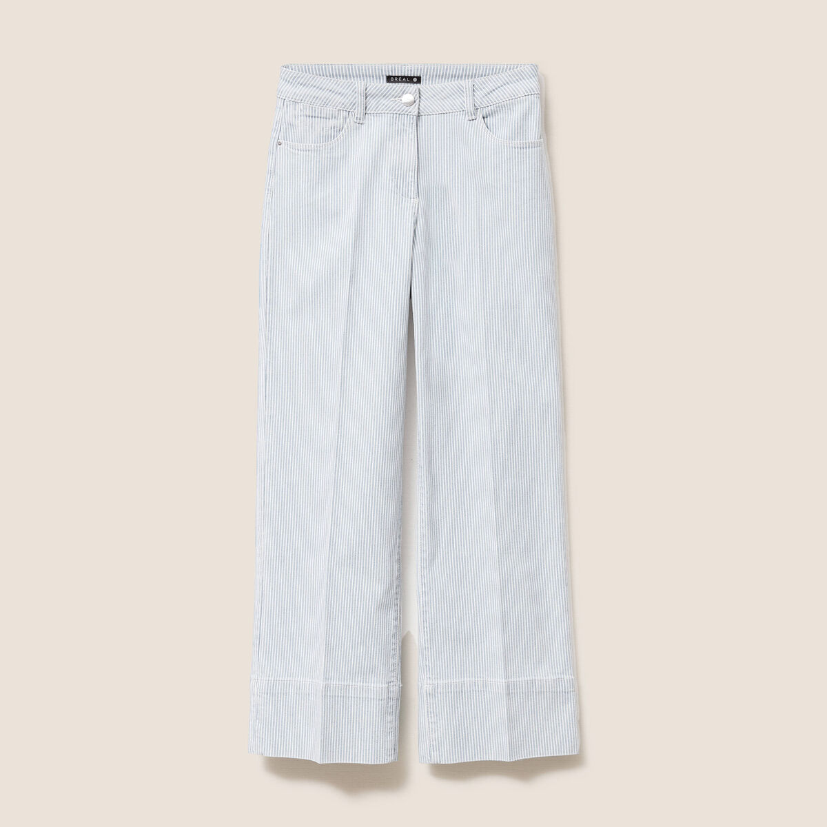 Jean coupe large 7/8&egrave;me bleu femme