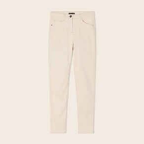 Pantalon léger taille standard 7/8ème ivoire femme
