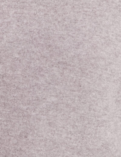 T-shirt doux avec bijoux gris fonc&eacute; femme