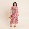 Robe longue portefeuille multicolore femme