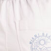 Short coupe mom taille &eacute;lastiqu&eacute;e blanc femme