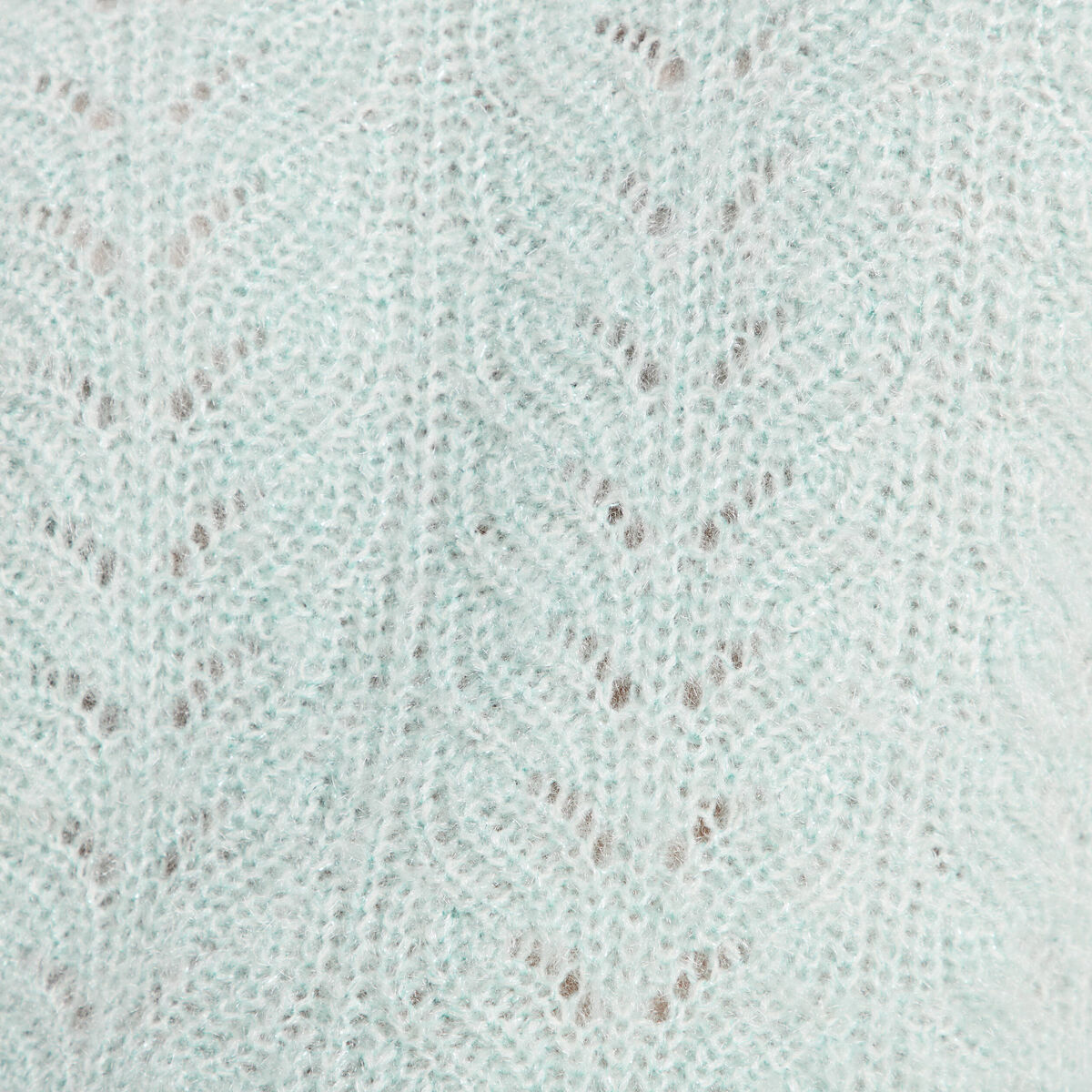 Pull droit manches longues vert pastel femme