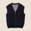 gilet réversible sans manches en coton multicolore femme