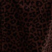 Robe droite courte sans manches velours marron cognac femme