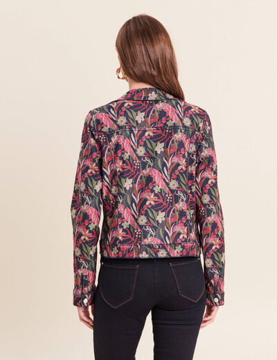 Veste cintr&eacute;e r&eacute;versible multicolore femme