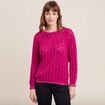 Pull confectionné en France rose fushia femme