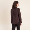 Chemise manches longues marron femme