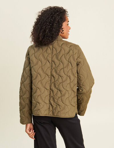 Doudoune doubl&eacute;e vert kaki femme