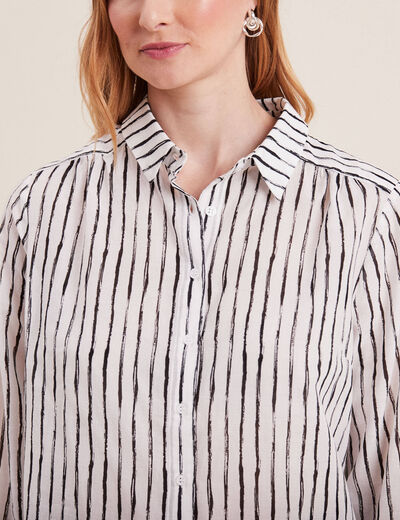 Chemise manches longues blanc femme