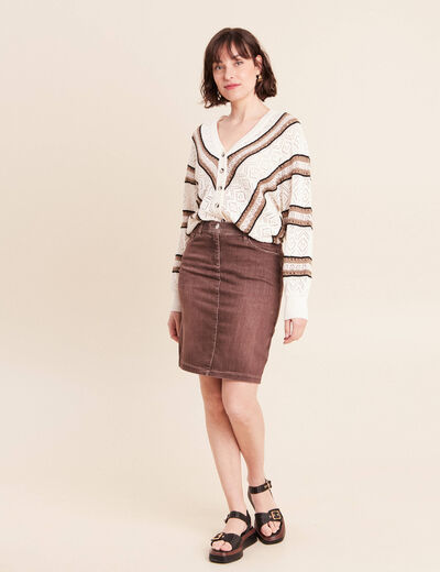 Jupe magique l'unique marron clair femme