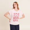T-shirt manches courtes rose femme