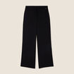 Pantalon coupe large portefeuille noir femme