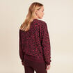 Gilet r&eacute;versible manches longues bordeaux femme