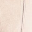 Veste droite zipp&eacute;e beige femme