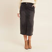 Jupe crayon en jean denim gris femme