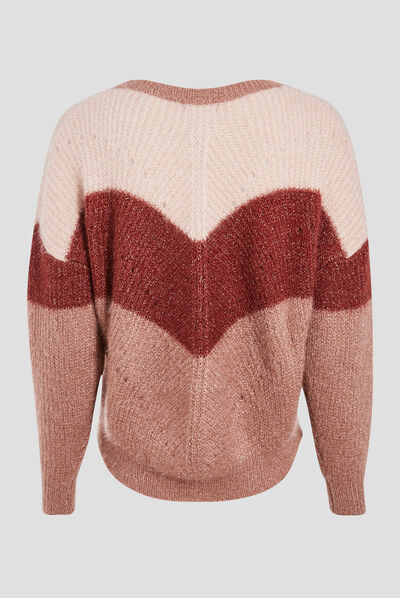 Pull manches longues camel femme