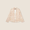 Veste droite manches longues beige femme