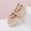 Ballerines semelle corde ivoire femme